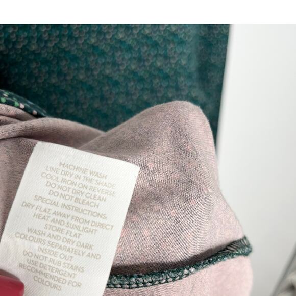 Boden Womens Abigail Long Sleeve Jersey Dress 10 Long Green Dots Pockets - Picture 11 of 11